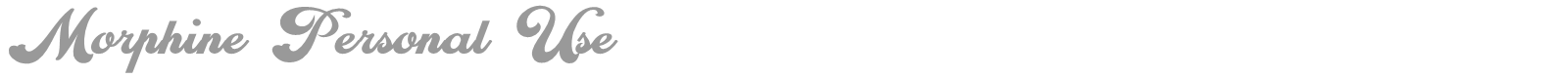 Morphine font preview